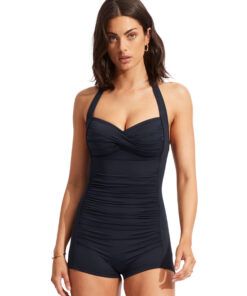 Seafolly Collective - Badedrakt Boyleg, True Navy