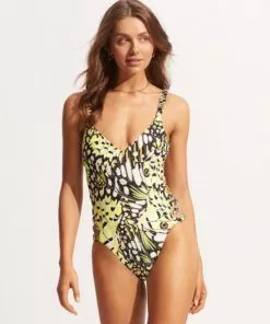 Seafolly Take Flight - Badedrakt, Wild Lime