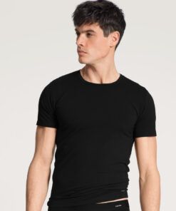Calida Men Cotton Code - T-skjorte, Svart