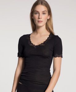 Calida Richesse Lace - Ull/Silke Topp, Svart