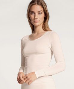 Calida True Confidence – Ull og Silke Topp Light ivory ullundertøy dame​