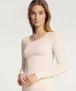 Calida True Confidence – Ull og Silke Topp Light ivory ullundertøy dame​
