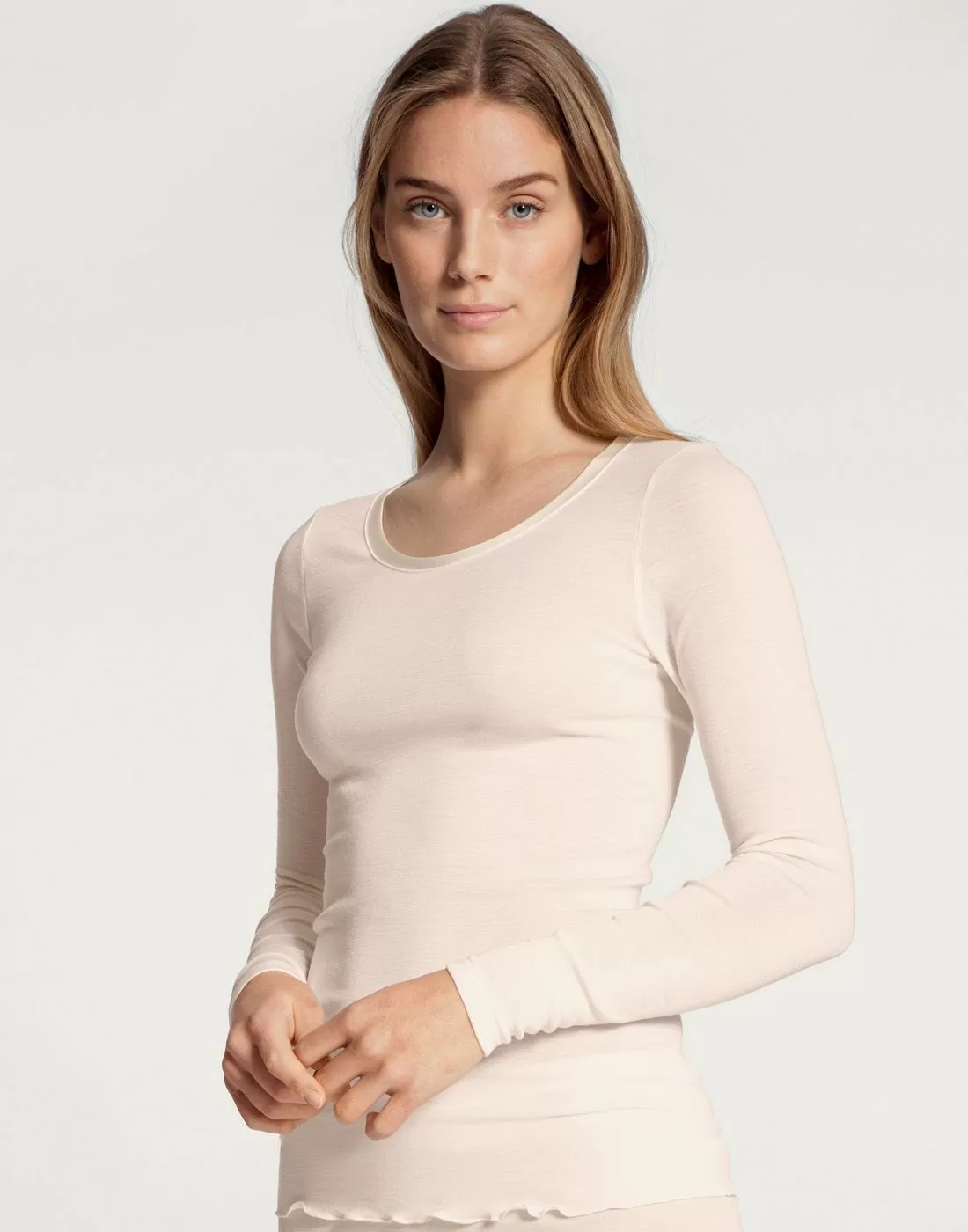 Calida True Confidence – Ull og Silke Topp Light ivory ullundertøy dame​