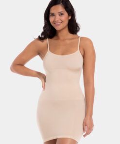 Magic seamless bodydress hold-in kjole latte