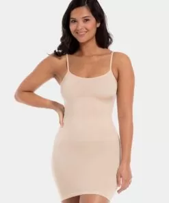 Magic seamless bodydress hold-in kjole latte