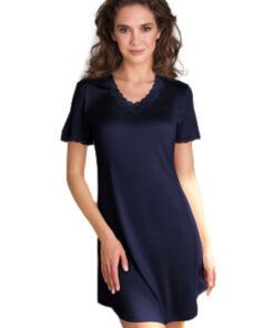 Lady Avenue Silke - Nattkjole Strikket, Indigo