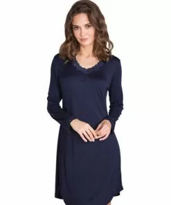 Lady Avenue - Nattkjole Strikket, Indigo