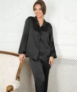 Lady Avenue Silke - Pysj Glatt, Svart