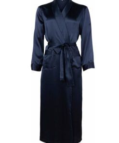 Lady Avenue Silke - Morgenkåpe Glatt, Indigo
