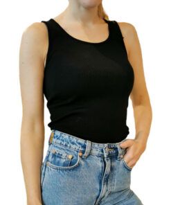 Oscalito Ull/silke - Tank top, Svart