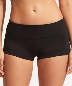 Seafolly Collective – Bikiniunderdel Roll Top Boyleg, Svart