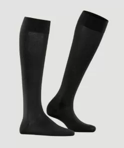 Falke Cotton Touch knestrømpe black