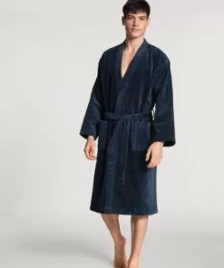 calida-after-shower-morgenkape-dark-blue