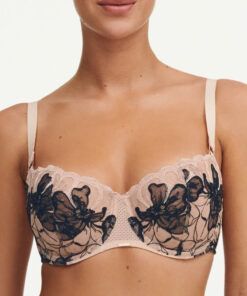 Chantelle Fleurs - BH half cup, Golden Beige