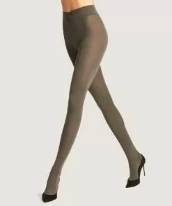 falke cotton touch strømpebukse ull military green