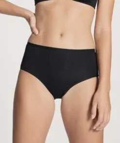 svart high waist bomull truse fra calida