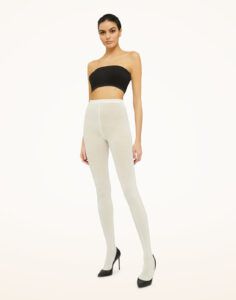 wolford merino ull strømpebukse ecrue hvit