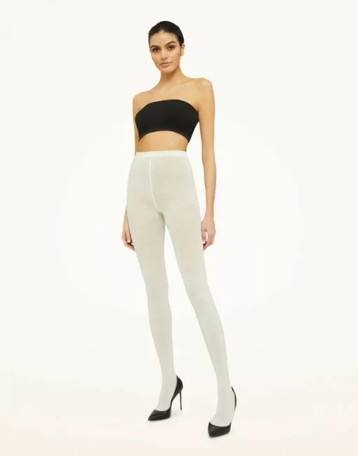 wolford merino ull strømpebukse ecrue hvit