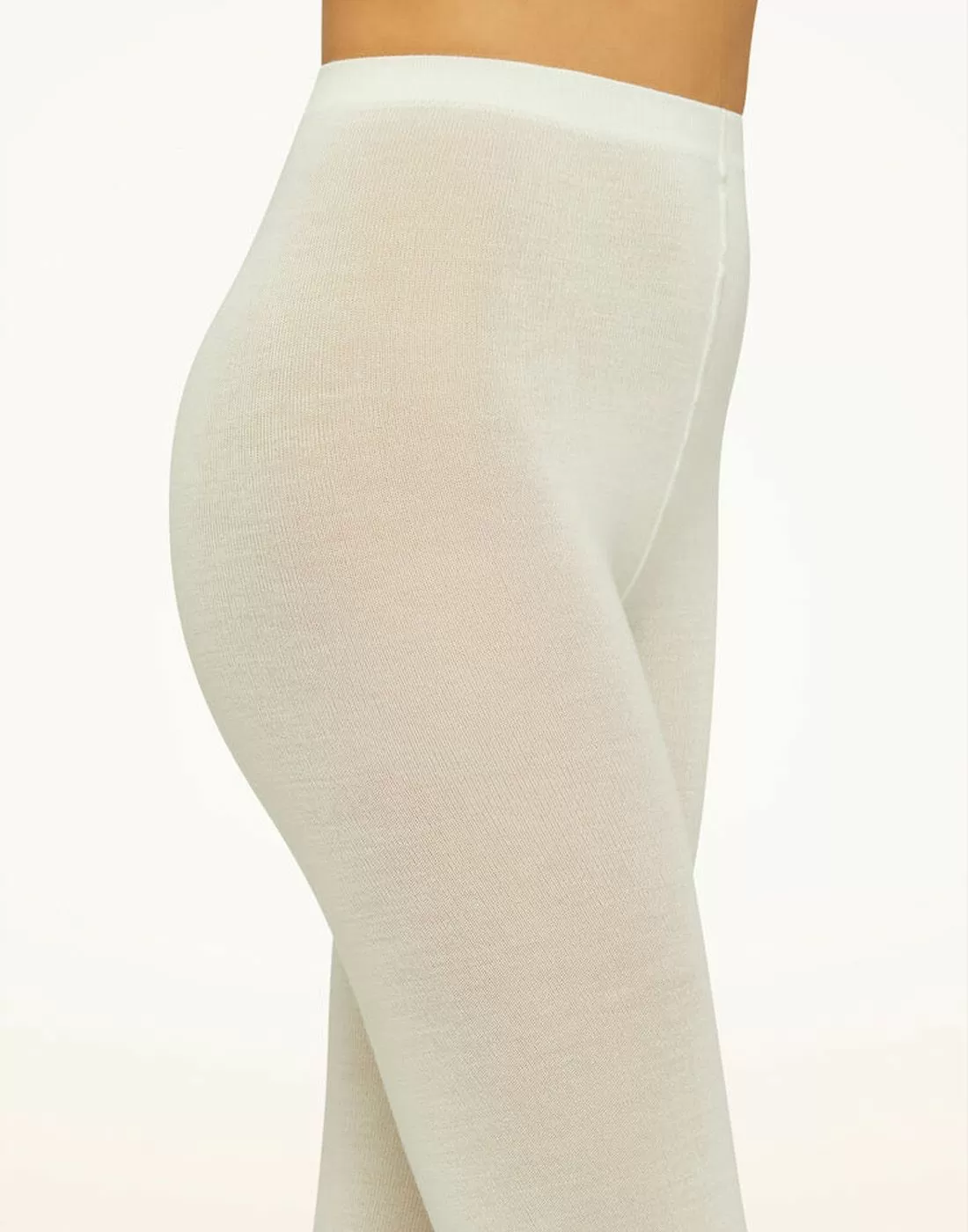 wolford merino ull strømpebukse ecrue hvit