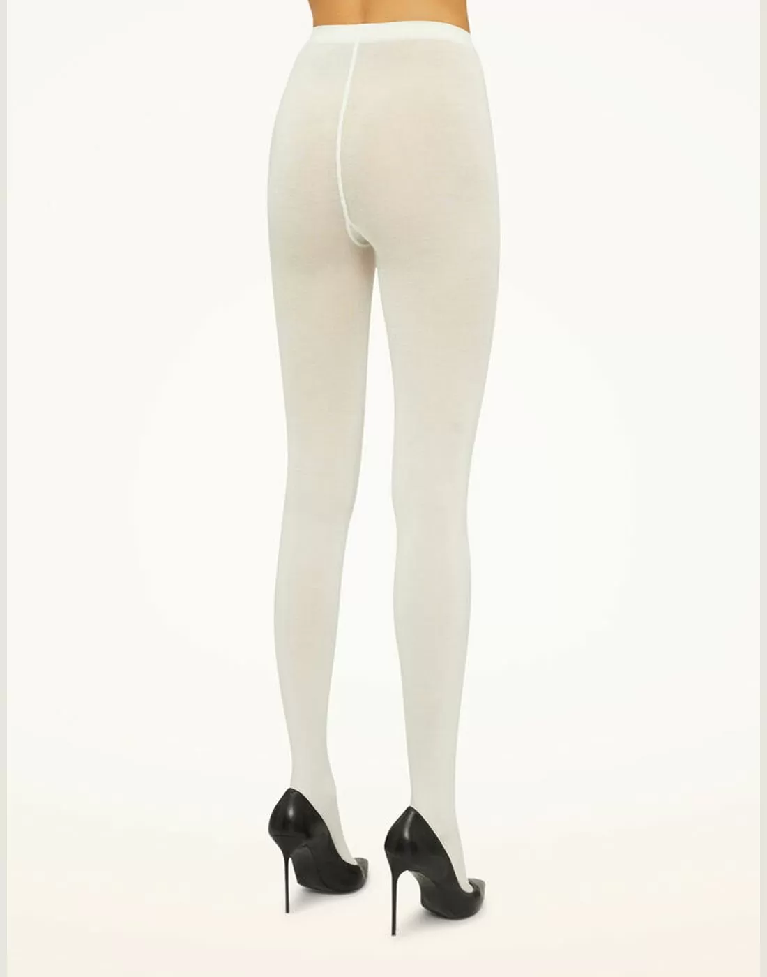 wolford merino ull strømpebukse ecrue hvit