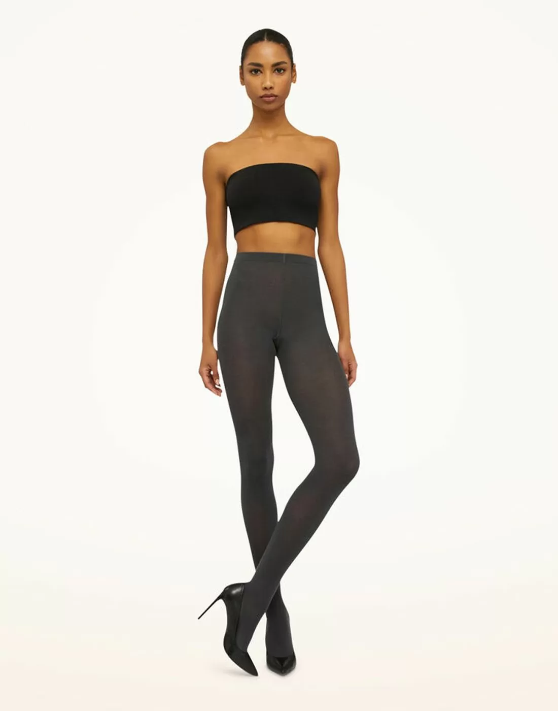 wolford merino ull strømpebukse anthracite grå