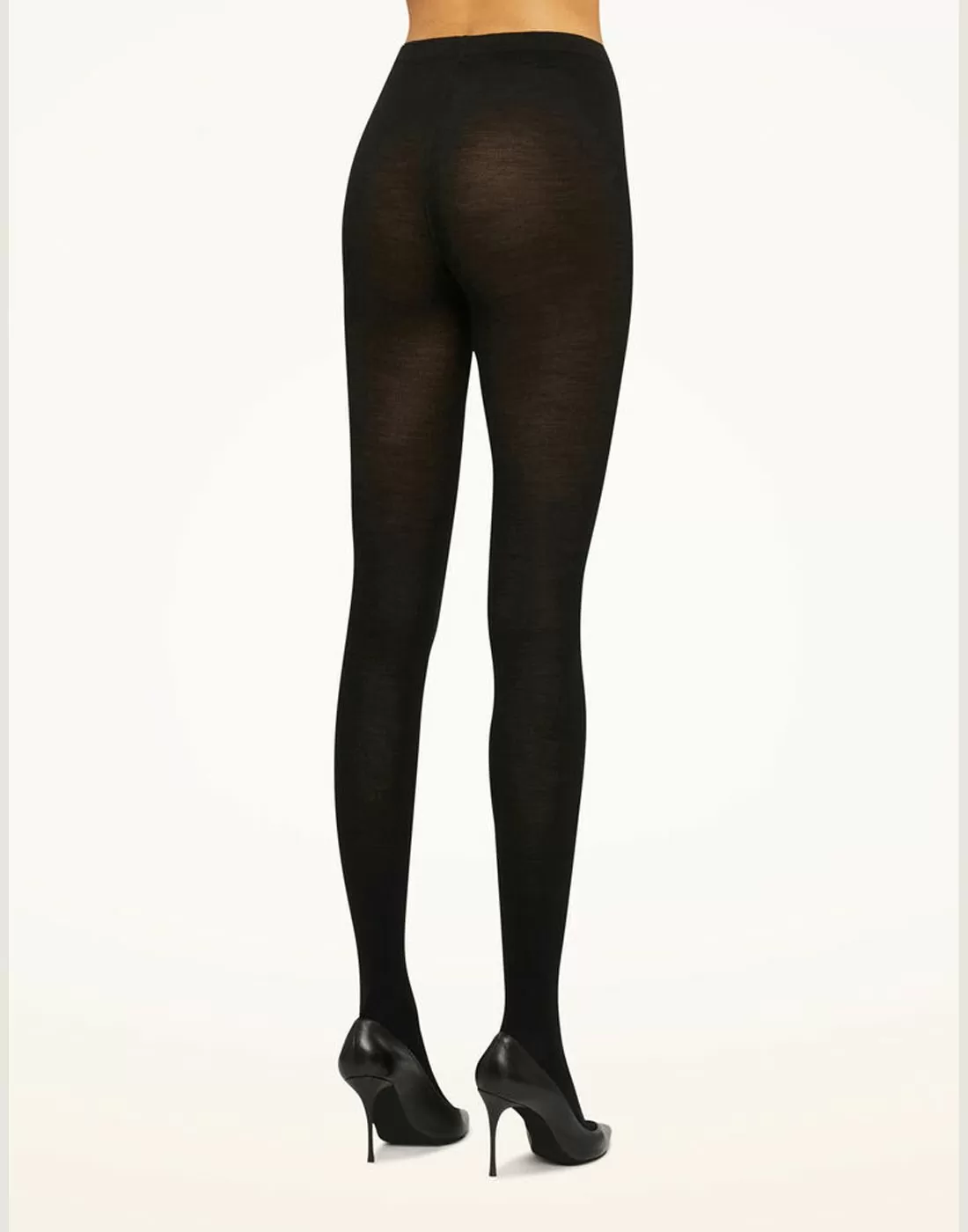wolford merino ull strømpebukse black svart