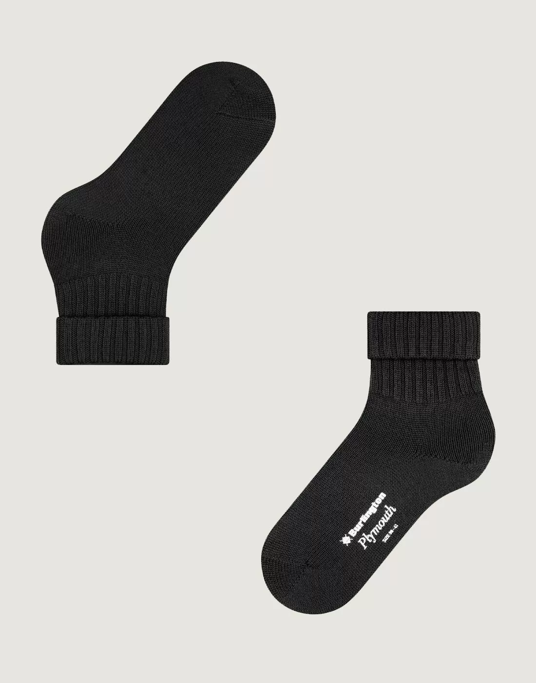 burlington plymouth ullsokk dame svart