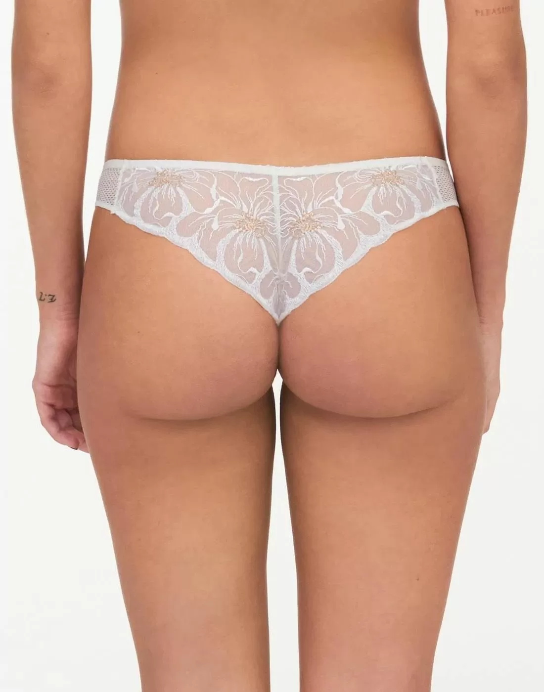 chantelle fleurs stringtruse ivory gold