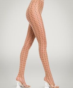 Wolford Dots - Strømpebukse, Farily Light/Svart