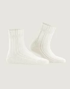 falke bedsock ullsokk offwhite hvit