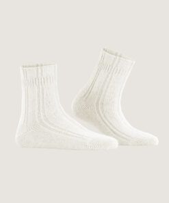 falke bedsock ullsokk offwhite hvit