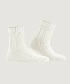 falke bedsock ullsokk offwhite hvit