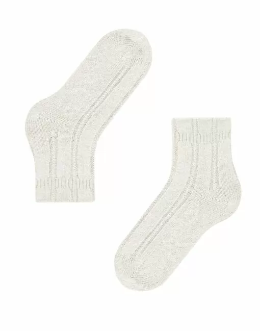 falke bedsock ullsokk offwhite hvit