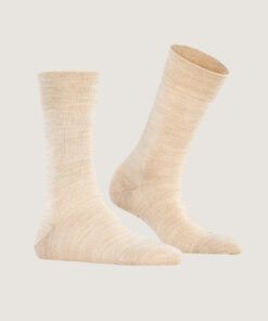falke sensitive berlin ullsokk linen melange beige
