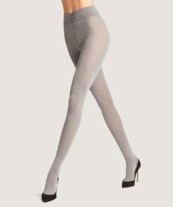 falke softmerino ull strømpebukse light grey grå