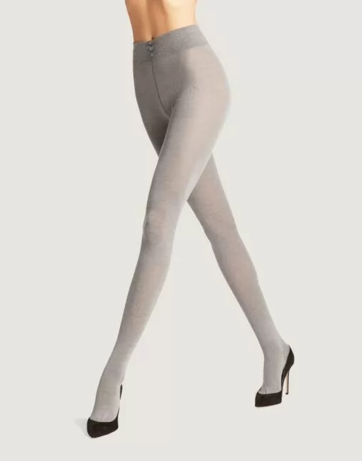 falke softmerino ull strømpebukse light grey grå