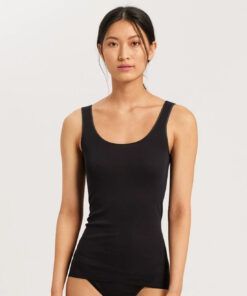 hanro bomull tank top svart