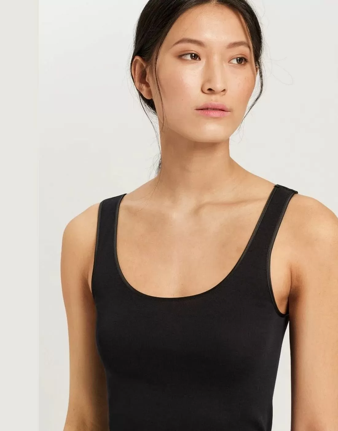hanro bomull tank top svart