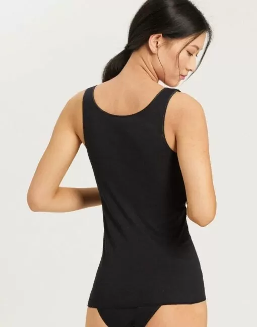 hanro bomull tank top svart