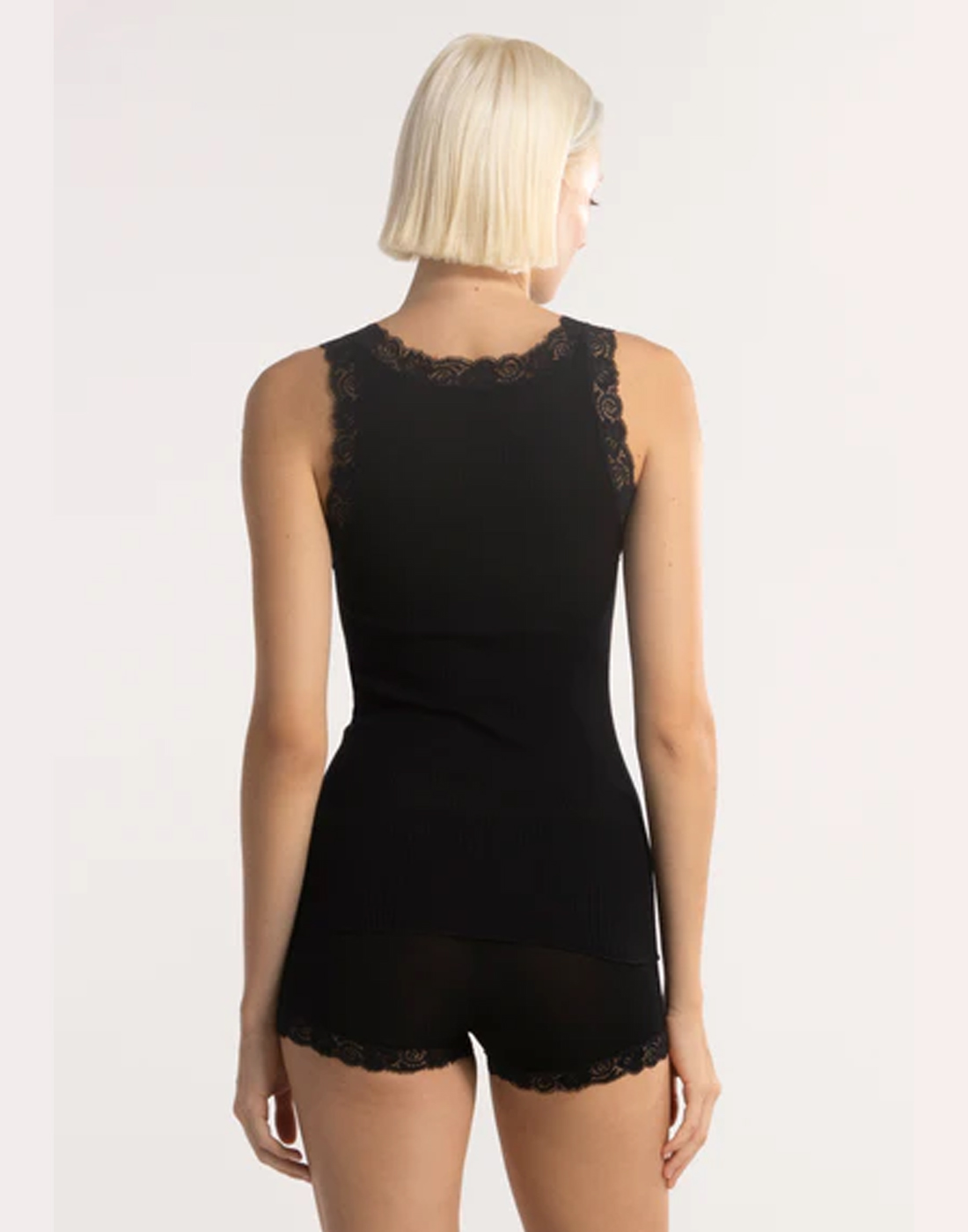 oscalito ull silke tank topp svart