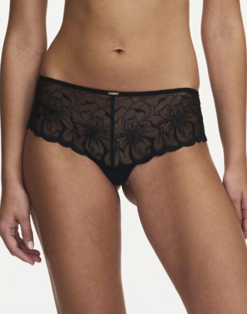 chantelle fleurs shorty hipster truse svart