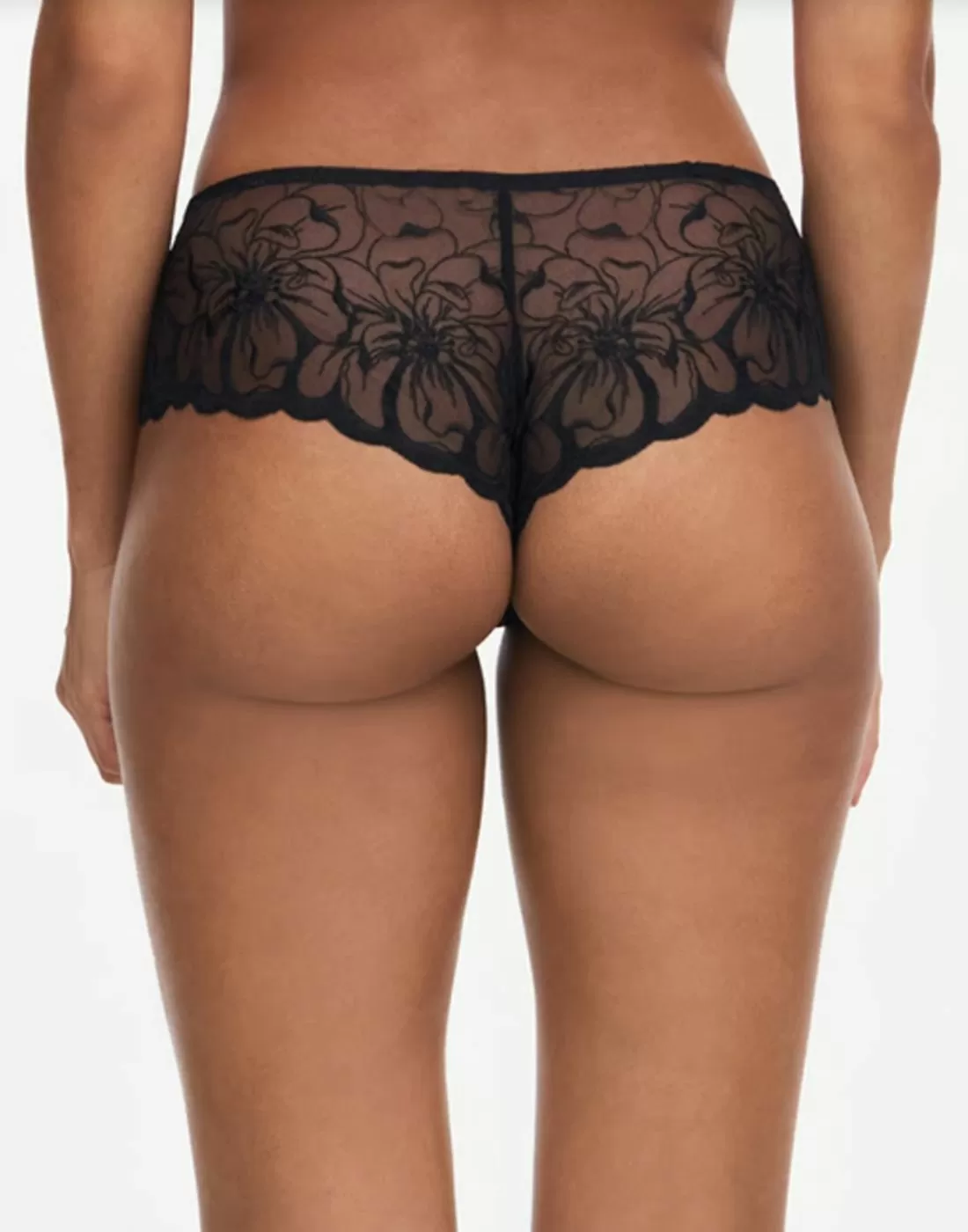 chantelle fleurs shorty hipster truse svart