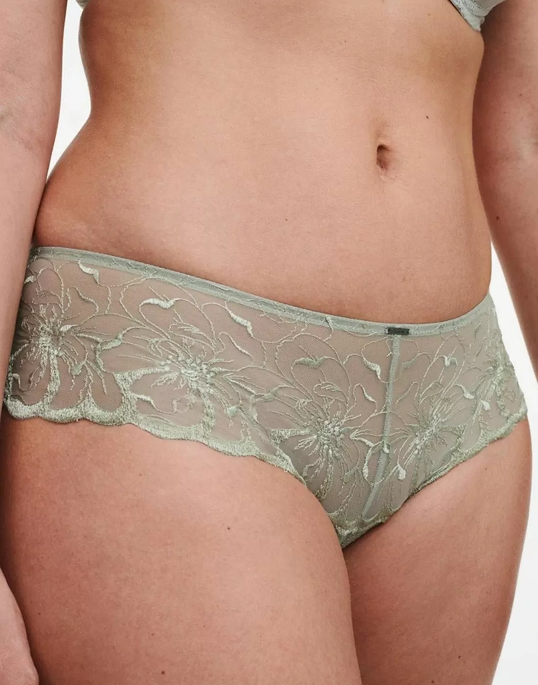 chantelle fleurs hipster string truse green tea