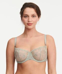 chantelle fleurs demi BH green tea