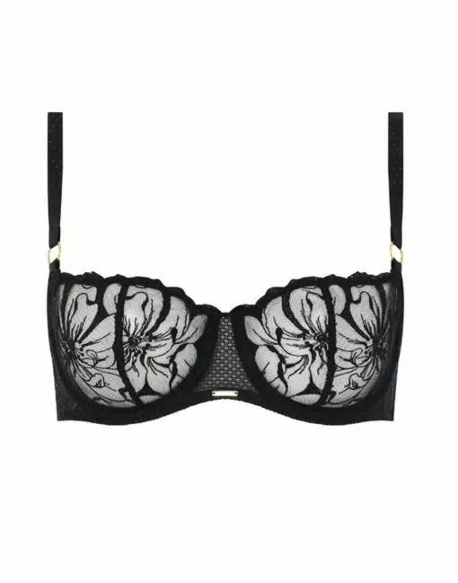 chantelle fleurs BH svart