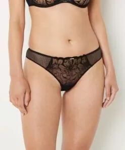 chantelle fleurs stringtruse tanga black