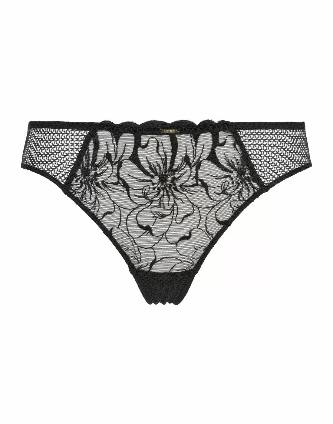 chantelle fleurs stringtruse tanga black