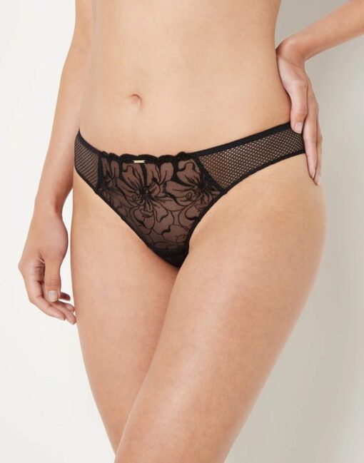 chantelle fleurs stringtruse tanga black