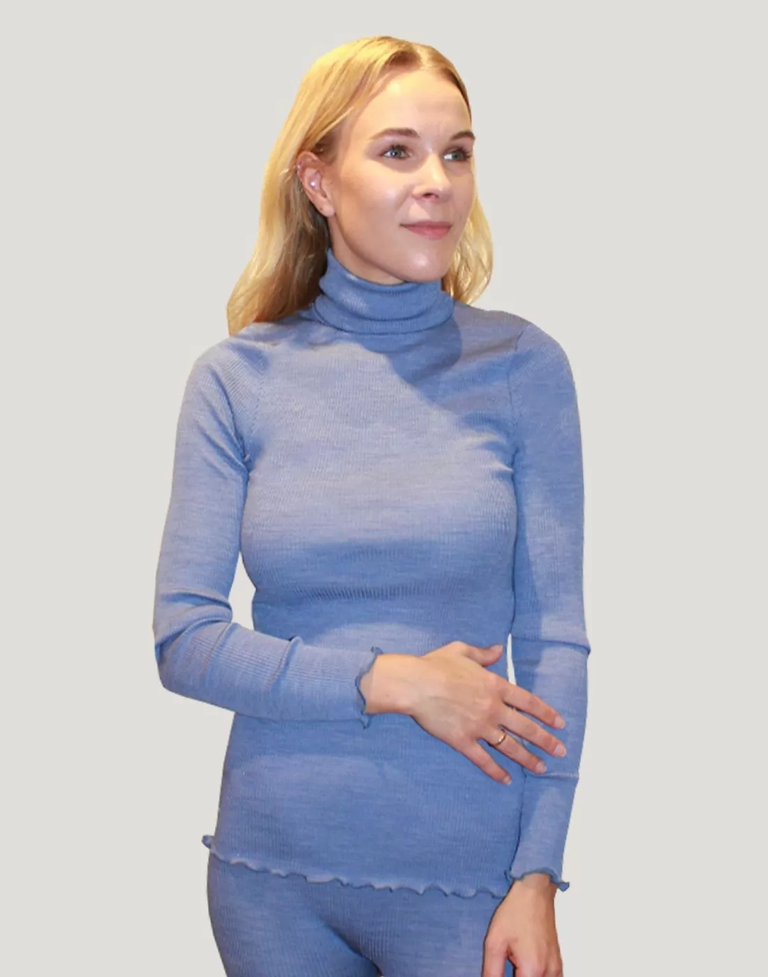 Ull, ull og silke, ortensia, blå