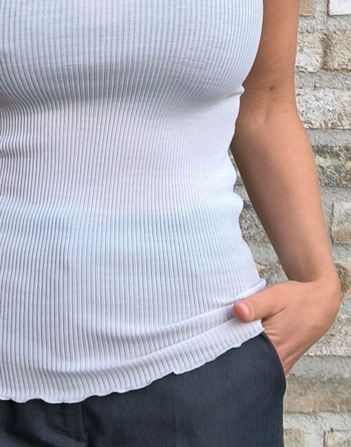 Oscalito ull silke topp offwhite